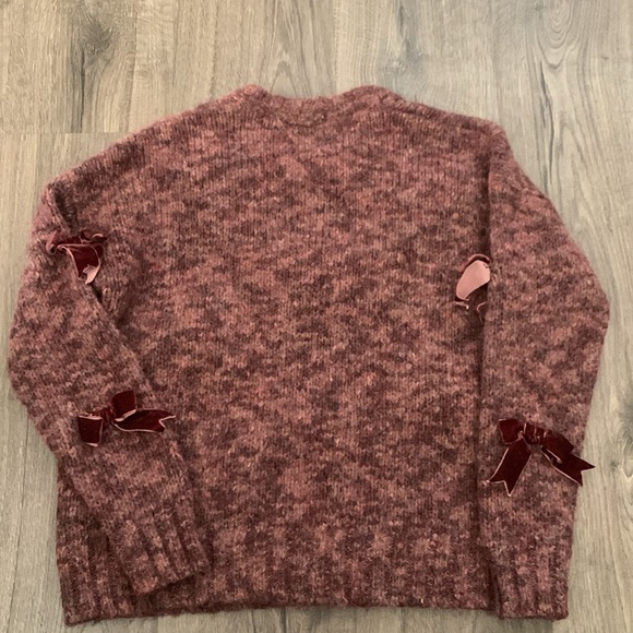 Madewell Velvet Bow Pullover Sweater Size Small - Picture 9 of 9